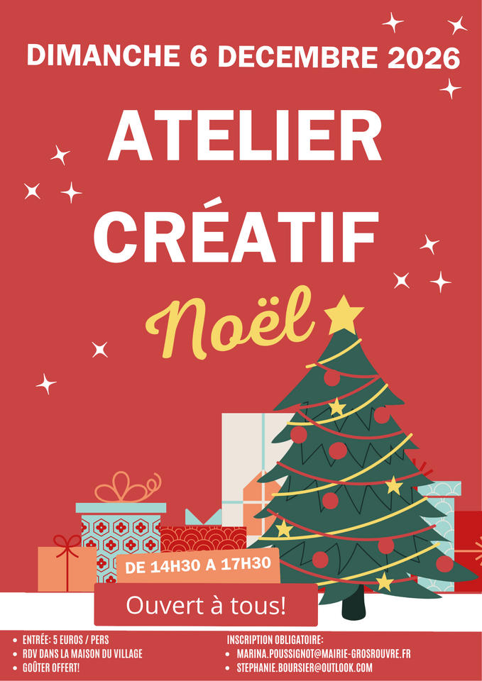 Atelier créatif de Noël - 06/12/2026